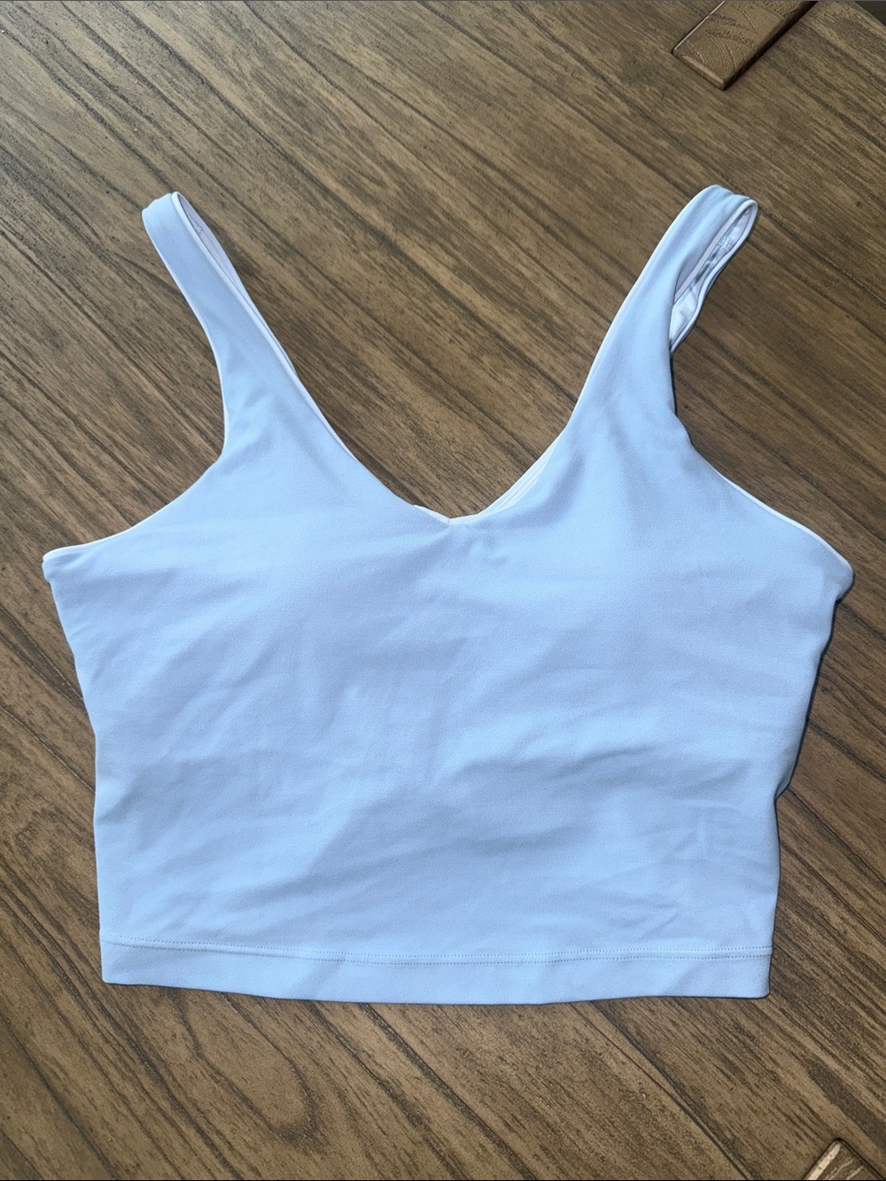 Athleta Pale Blue V-Neck Cropped Tank